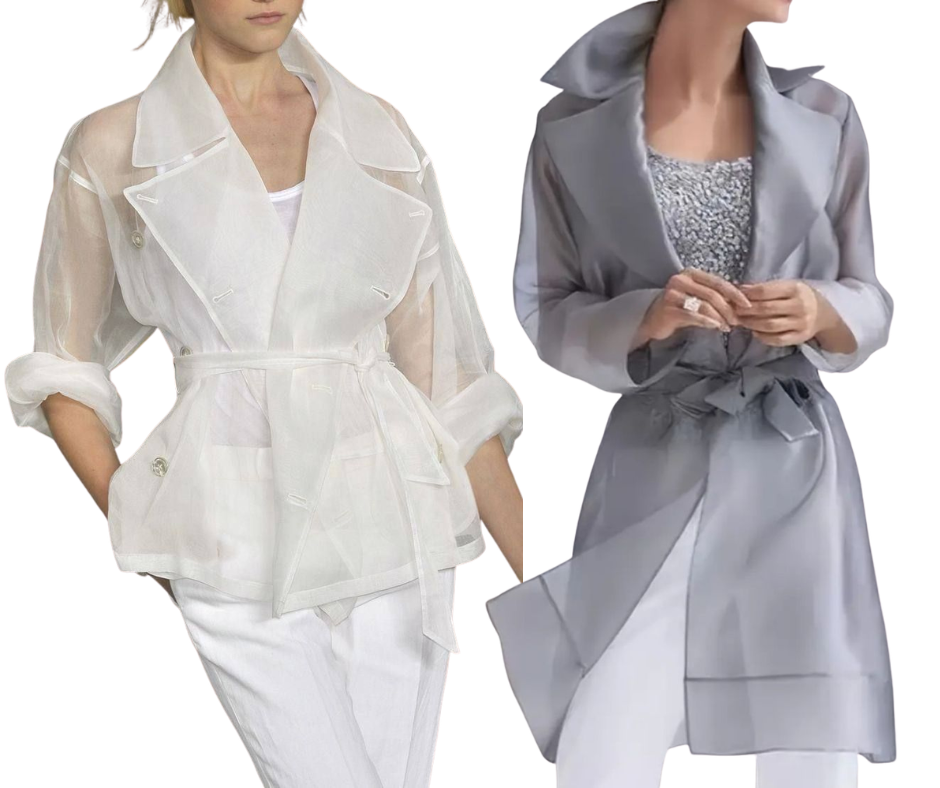 Sifon blúz átlátszó ujjal